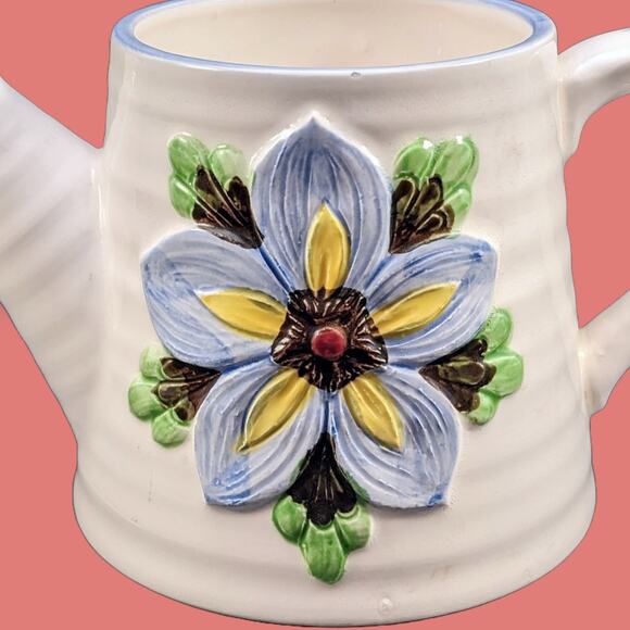 Vintage 1980s Watering Can Planter/Vase by Lefton's - Picture 3 of 5